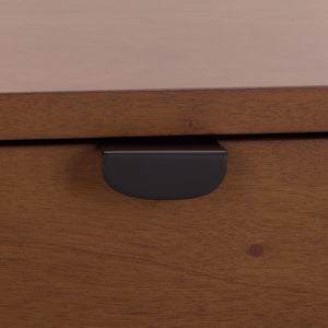 Safavieh MAYALYN 2-Drawer Nightstand in Walnut & Black - Stylish Storage for Modern Bedroom Decor Essentials SFV7722A