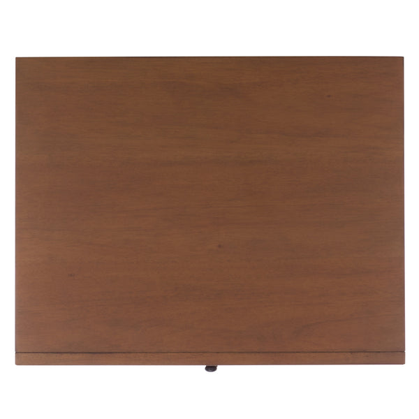 Safavieh Trever Wood 3 Drawer Nightstand - Elegant Walnut & Black Metal For Modern & Classic Bedrooms Walnut ,Black Wood ,Metal Sfv7723a