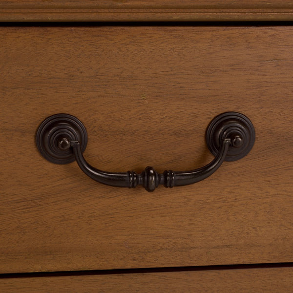 Safavieh Jessy Wood Bun Foot Nightstand - Elegant Walnut & Black Design With Ample Storage For Modern Homes Walnut ,Black Wood ,Metal Sfv7725a