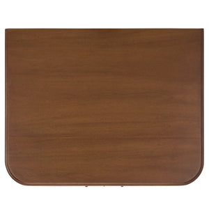 Safavieh Jessy Wood Bun Foot Nightstand - Elegant Walnut & Black Design With Ample Storage For Modern Homes Walnut ,Black Wood ,Metal Sfv7725a