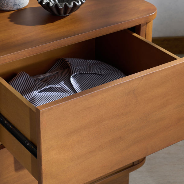 Chrysandra Solid Wood 2-Drawer Nightstand With Smooth Glides, Compact Storage & Timeless Design