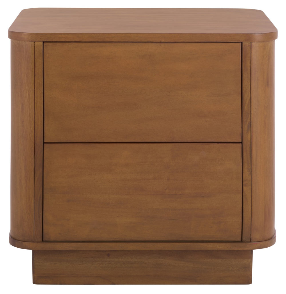 Chrysandra Solid Wood 2-Drawer Nightstand With Smooth Glides, Compact Storage & Timeless Design