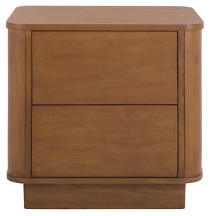 Chrysandra Solid Wood 2-Drawer Nightstand With Smooth Glides, Compact Storage & Timeless Design