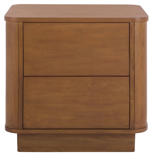 Chrysandra Solid Wood 2-Drawer Nightstand With Smooth Glides, Compact Storage & Timeless Design