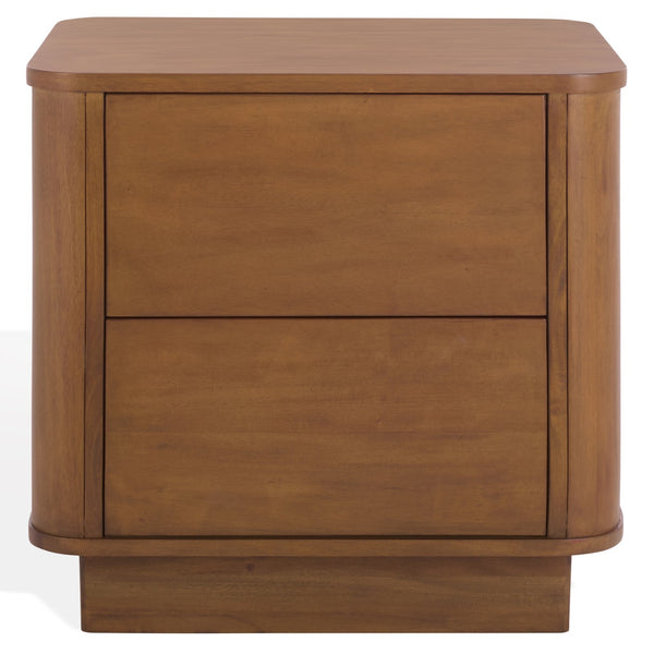 Chrysandra Solid Wood 2-Drawer Nightstand With Smooth Glides, Compact Storage & Timeless Design