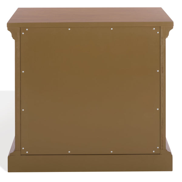 Lizzy Solid Wood 2-Drawer Nightstand With Sleek Metal Accents, Spacious Storage & Minimalist Design