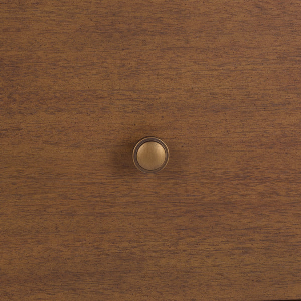Lizzy Solid Wood 2-Drawer Nightstand With Sleek Metal Accents, Spacious Storage & Minimalist Design