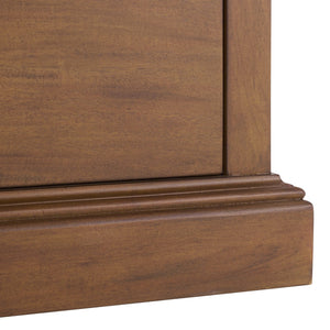 Lizzy Solid Wood 2-Drawer Nightstand With Sleek Metal Accents, Spacious Storage & Minimalist Design