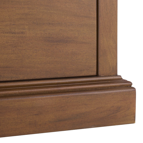 Lizzy Solid Wood 2-Drawer Nightstand With Sleek Metal Accents, Spacious Storage & Minimalist Design
