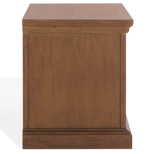 Lizzy Solid Wood 2-Drawer Nightstand With Sleek Metal Accents, Spacious Storage & Minimalist Design