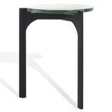 Safavieh Seymour Cast Glass Accent Table Black / Clear 16 IN W x 16 IN D x 20 IN H