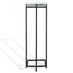 Safavieh Giabelle Cast Glass Drink Table Black / Clear 7.8 IN W x 7.8 IN D x 24 IN H