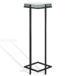 Safavieh Giabelle Cast Glass Drink Table Black / Clear 7.8 IN W x 7.8 IN D x 24 IN H
