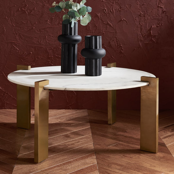 Safavieh Kathaleen Cast Glass Drink Table Black / Clear 9 IN W x 9 IN D x 21.5 IN H