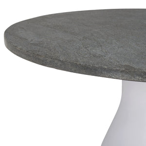 Safavieh Hannahmarie Stone Drink Table Gold / White 8.25 IN W x 8.25 IN D x 24 IN H