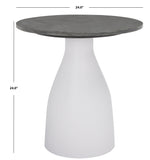 Safavieh Hannahmarie Stone Drink Table Gold / White 8.25 IN W x 8.25 IN D x 24 IN H