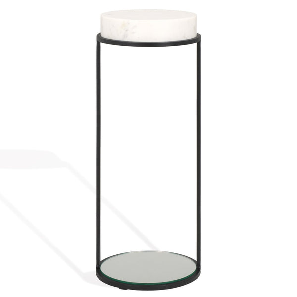 Safavieh JENNIBELLE Modern Marble & Mirror Drink Table: Luxe Black Metal Accent for Your Living Space Decor SFV7910A