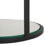 Safavieh Jennibelle Marble And Mirror Drink Table Black / White 9.5 IN W x 9.5 IN D x 22 IN H