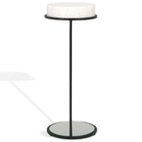 Safavieh Jennibelle Marble And Mirror Drink Table Black / White 9.5 IN W x 9.5 IN D x 22 IN H