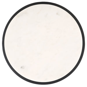 Safavieh JENNIBELLE Modern Marble & Mirror Drink Table: Luxe Black Metal Accent for Your Living Space Decor SFV7910A