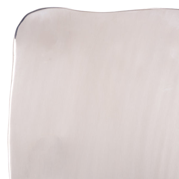 Safavieh Janalee Hammered Steel Square Coffee Table – Modern Centerpiece With Exquisite Texture And Style Chrome Hammered Stainless Steel ,Metal Sfv7914a