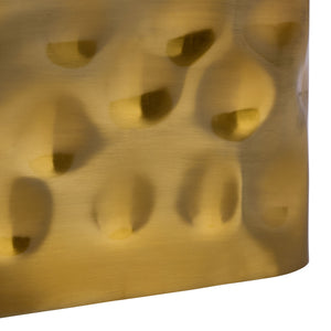 Safavieh Janalee Hammered Steel Square Coffee Table – Modern Centerpiece With Exquisite Texture And Style Brass Hammered Stainless Steel ,Metal Sfv7914b