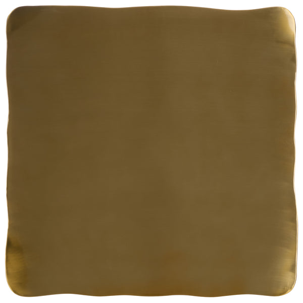 Safavieh Janalee Hammered Steel Square Coffee Table – Modern Centerpiece With Exquisite Texture And Style Brass Hammered Stainless Steel ,Metal Sfv7914b