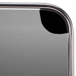 Safavieh Elizanette Stainless Steel Square Coffee Table - Sleek Chrome & Black Design For Modern Living Spaces Chrome ,Black Metal ,Tempered Glass Sfv7915a