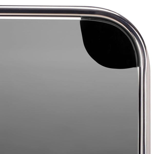 Safavieh Elizanette Stainless Steel Square Coffee Table - Sleek Chrome & Black Design For Modern Living Spaces Chrome ,Black Metal ,Tempered Glass Sfv7915a