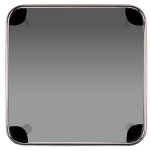 Safavieh Elizanette Stainless Steel Square Coffee Table - Sleek Chrome & Black Design For Modern Living Spaces Chrome ,Black Metal ,Tempered Glass Sfv7915a