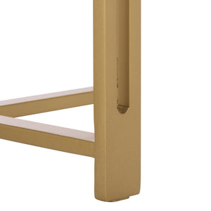 Safavieh Levitt Cast Glass Top Accent Table - Elegant Brass Finish & Unique Design For Sophisticated Decor Brass ,Clear Metal ,Cast Glass Sfv7916a