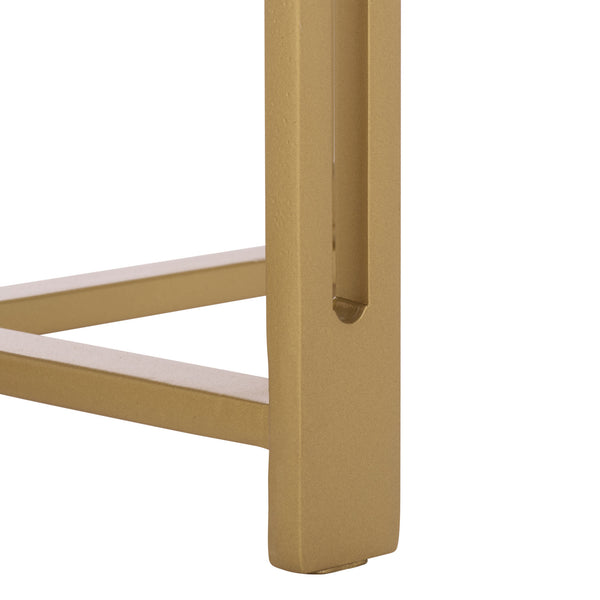 Safavieh Levitt Cast Glass Top Accent Table - Elegant Brass Finish & Unique Design For Sophisticated Decor Brass ,Clear Metal ,Cast Glass Sfv7916a