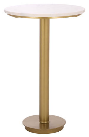 Safavieh Branxton Marble Top Accent Table - Elegant Brass & White Design For Stylish Home Decor & Versatility Brass ,White Metal ,Marble Sfv7917a