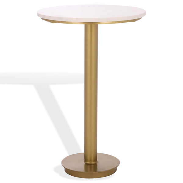 Safavieh Branxton Marble Top Accent Table - Elegant Brass & White Design For Stylish Home Decor & Versatility Brass ,White Metal ,Marble Sfv7917a