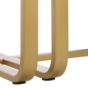 Safavieh Dominic Cast Glass Top Coffee Table - Elegant Brass & Stainless Steel Design For Modern Interiors Brass ,Clear Metal ,Cast Glass Sfv7918a-2bx