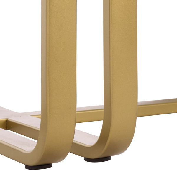 Safavieh Dominic Cast Glass Top Coffee Table - Elegant Brass & Stainless Steel Design For Modern Interiors Brass ,Clear Metal ,Cast Glass Sfv7918a-2bx