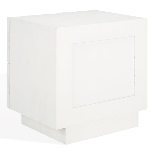 Safavieh Woodworth 2-drawer Cement Nightstand In White - Modern Elegance For Your Bedroom Decor And Storage White Cement ,Manufactured Wood Sfv8301a
