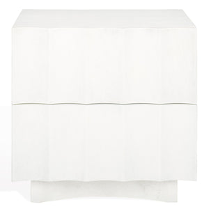 Safavieh Woodworth 2-drawer Cement Nightstand In White - Modern Elegance For Your Bedroom Decor And Storage White Cement ,Manufactured Wood Sfv8301a