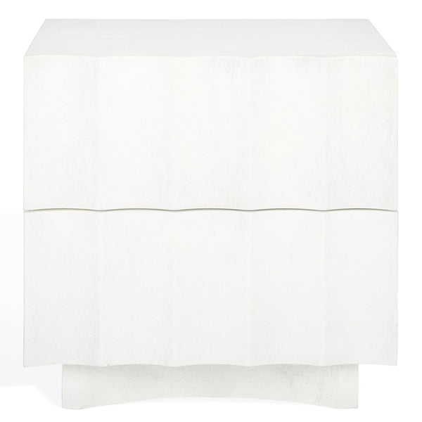 Safavieh Woodworth 2-drawer Cement Nightstand In White - Modern Elegance For Your Bedroom Decor And Storage White Cement ,Manufactured Wood Sfv8301a