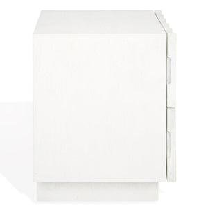 Safavieh Woodworth 2-drawer Cement Nightstand In White - Modern Elegance For Your Bedroom Decor And Storage White Cement ,Manufactured Wood Sfv8301a