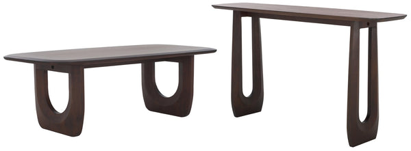 Safavieh CASSIETTE Wood Coffee Table - Elegant Walnut Finish, Durable Mango Wood, Perfect for Any Living Space SFV8303A