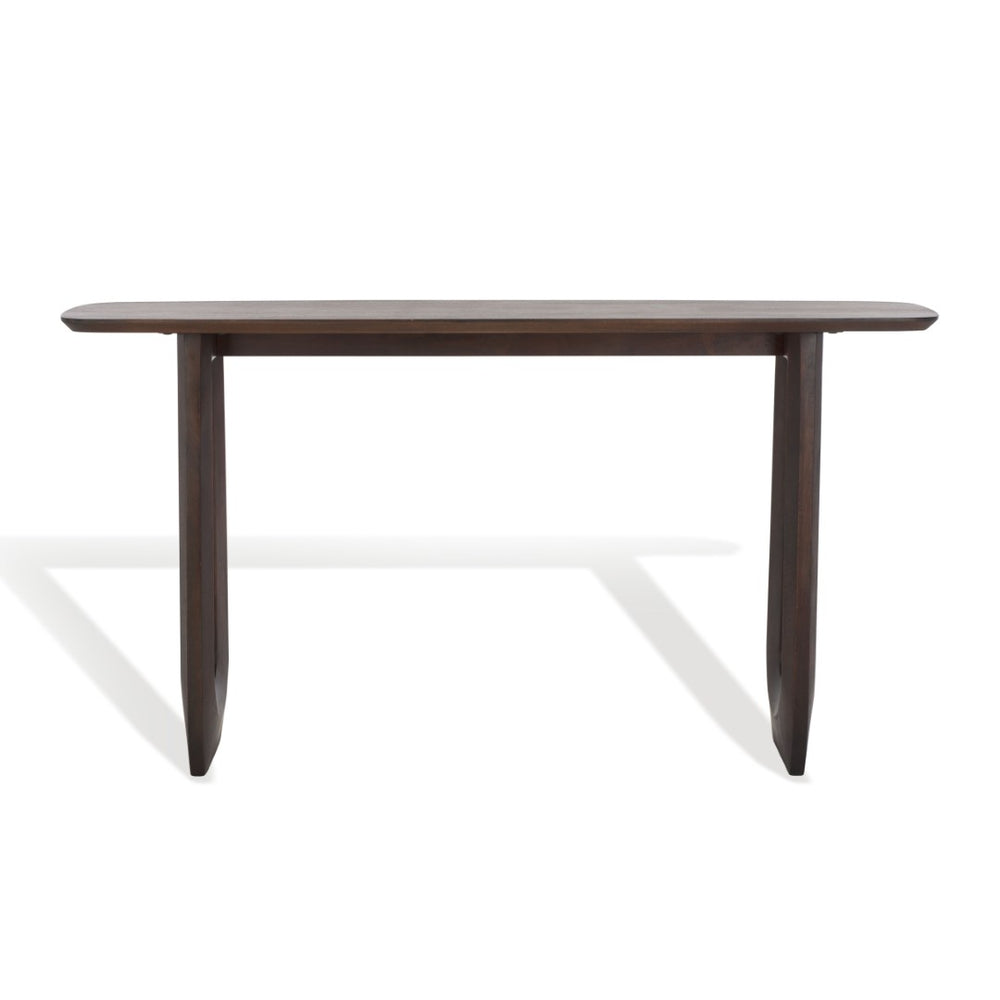 Safavieh CASSIETTE Wood Console Table - Handcrafted Walnut Finish with Metal Base for Chic Modern Spaces SFV8304A