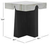 Safavieh Roxandra Marble Top Accent Table Black / White SFV8305A-2BX