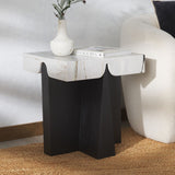 Safavieh Roxandra Marble Top Accent Table Black / White SFV8305A-2BX