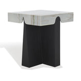 Safavieh Roxandra Marble Top Accent Table Black / White SFV8305A-2BX