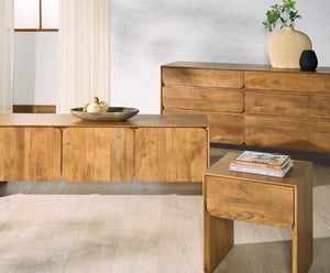 Safavieh Grigorio 1 Drawer Wood Nightstand - Premium Mango Wood With Stylish Brown Finish & Ample Storage Brown Wood ,Metal Sfv8306a