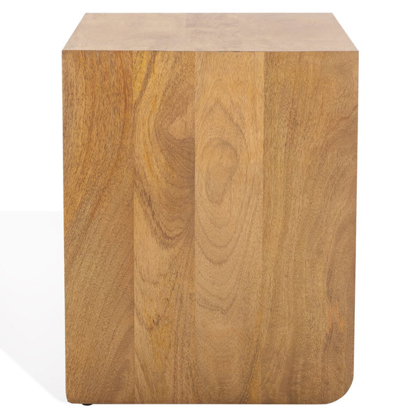 Safavieh Grigorio 1 Drawer Wood Nightstand - Premium Mango Wood With Stylish Brown Finish & Ample Storage Brown Wood ,Metal Sfv8306a