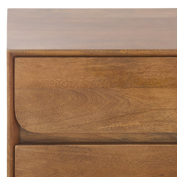 Safavieh Grigorio 6 Drawer Wood Dresser - Elegant Mango Wood Storage Solution For Your Dream Bedroom Decor Brown Wood ,Metal Sfv8307a