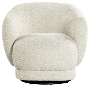 Safavieh Octavio Barrel Swivel Accent Chair Upholstered Fabric Seat for Living Room Comfort Beige SFV8800A