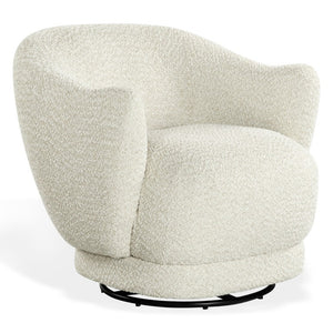 Safavieh Octavio Barrel Swivel Accent Chair Upholstered Fabric Seat for Living Room Comfort Beige SFV8800A